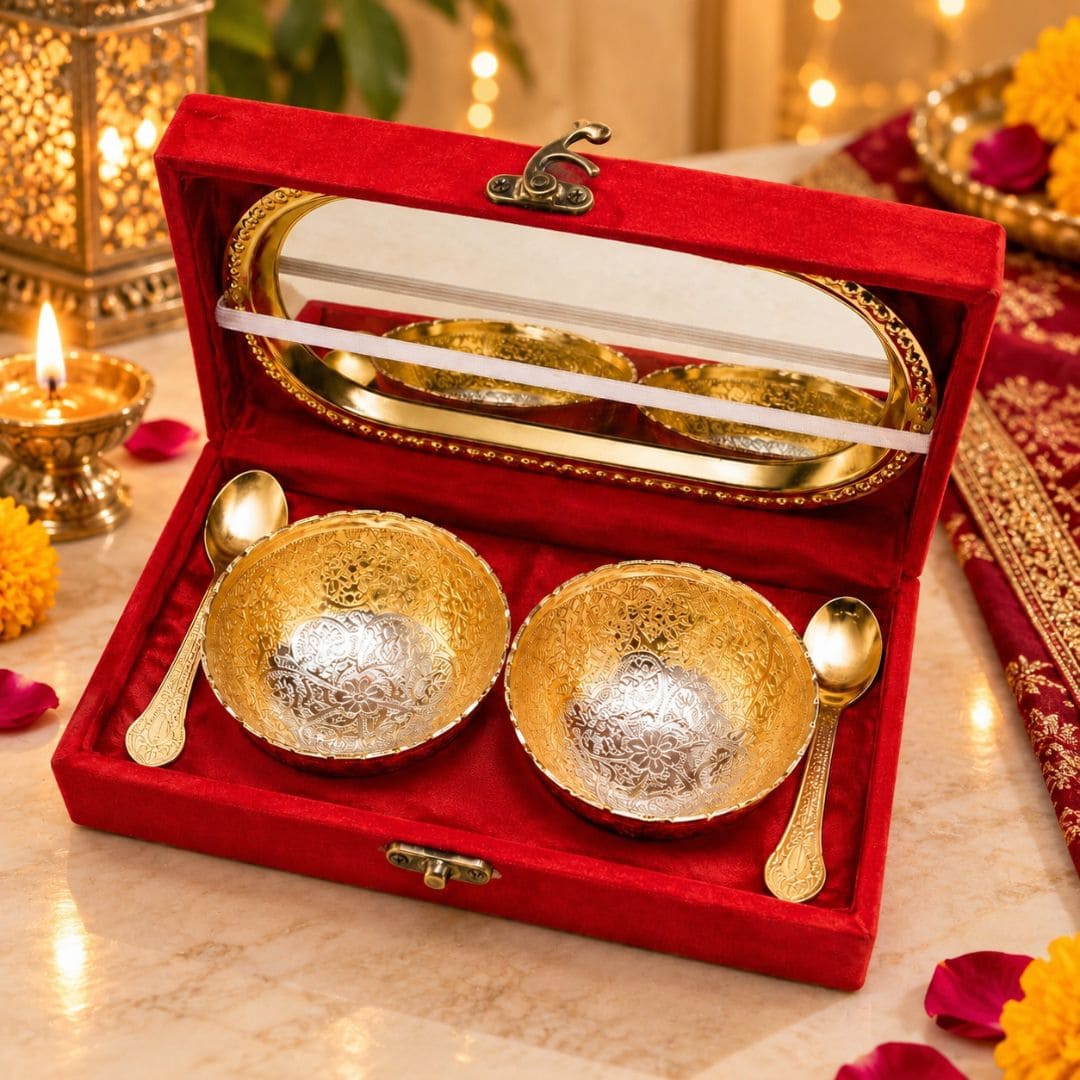 Corporate Diwali Gift Set with Serveware Tray, Ferrero Rocher and Mukhwas
