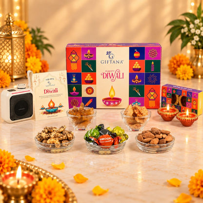 Corporate Diwali Gift Set with Wireless Speaker, Truffles and Masala Fruits