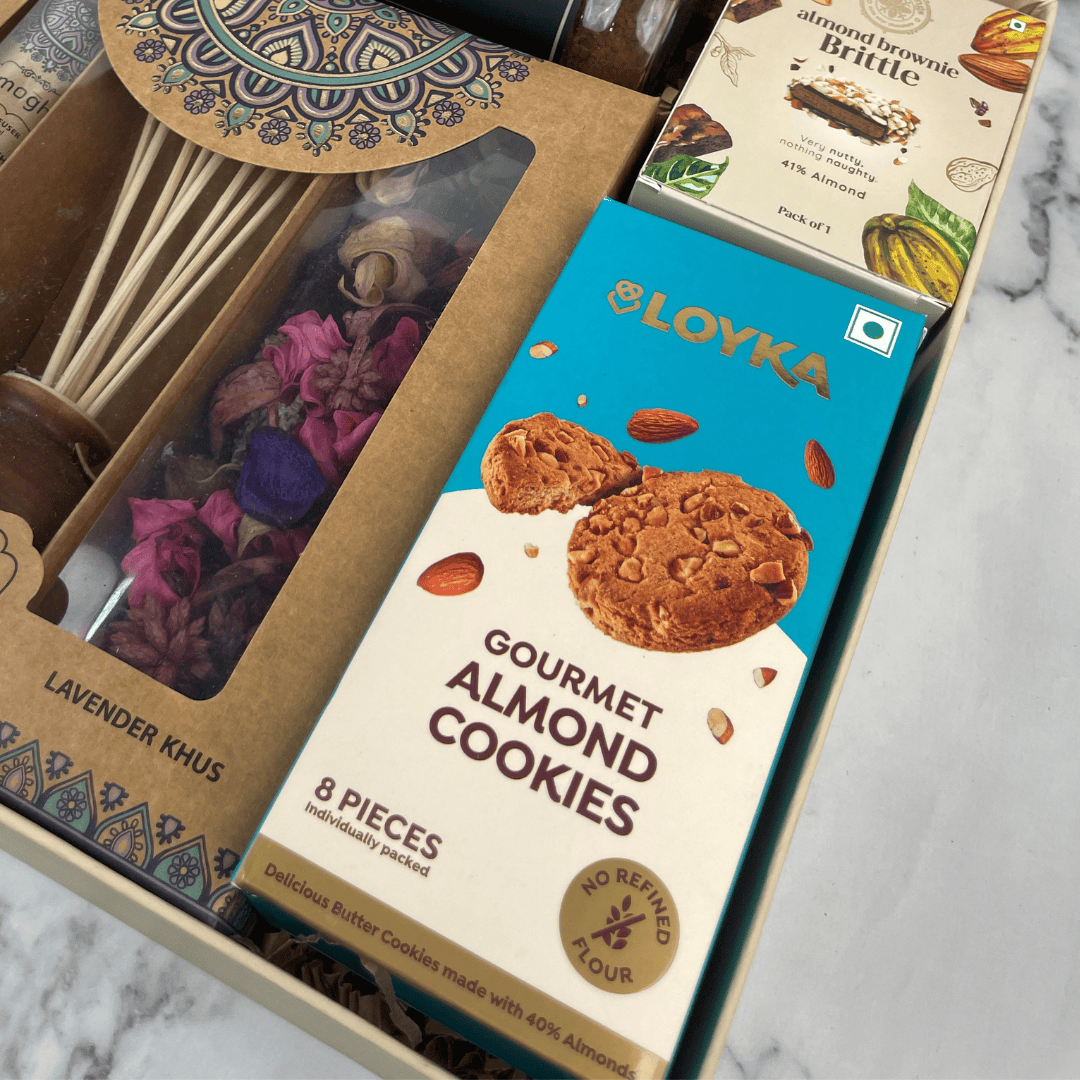 Diwali Coffee Gift Hamper with Sleepy Owl Coffee and Lavender Khus Diffuser