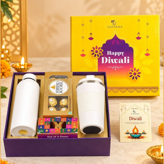 Diwali Executive Gift Hamper with 500ml Flask, Tumbler and Ferrero Rocher
