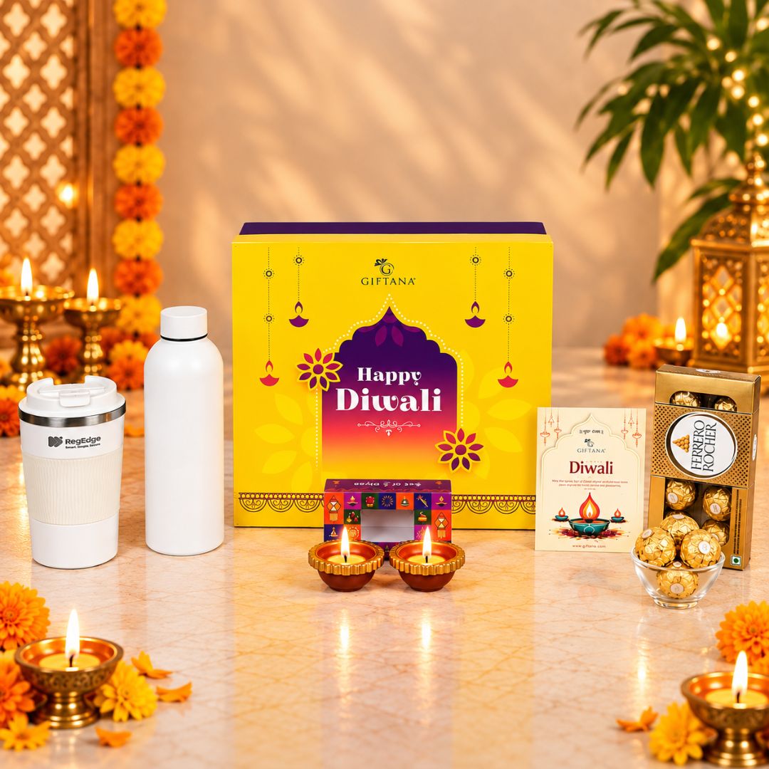 Diwali Executive Gift Hamper with 500ml Flask, Tumbler and Ferrero Rocher