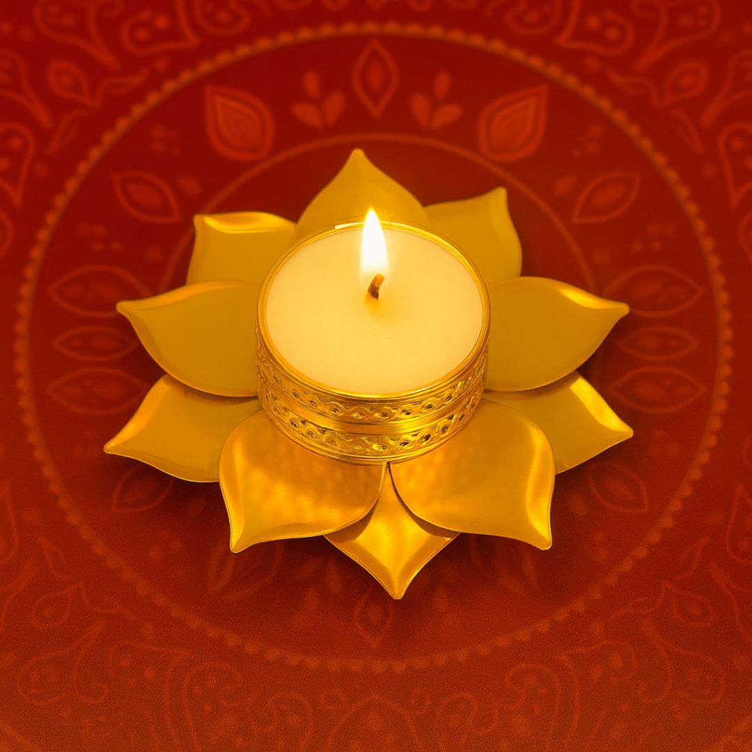 Diwali Gift Hamper with 8 Ferrero Rocher, Millet Baklawa and Lotus Diya