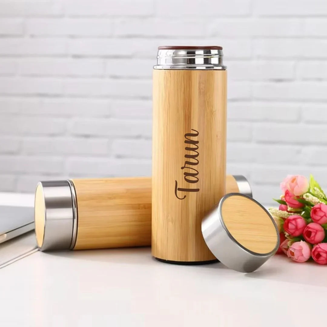 Diwali Gift Hamper with Bamboo Bottle, Bamboo Mug and Fragrance Set