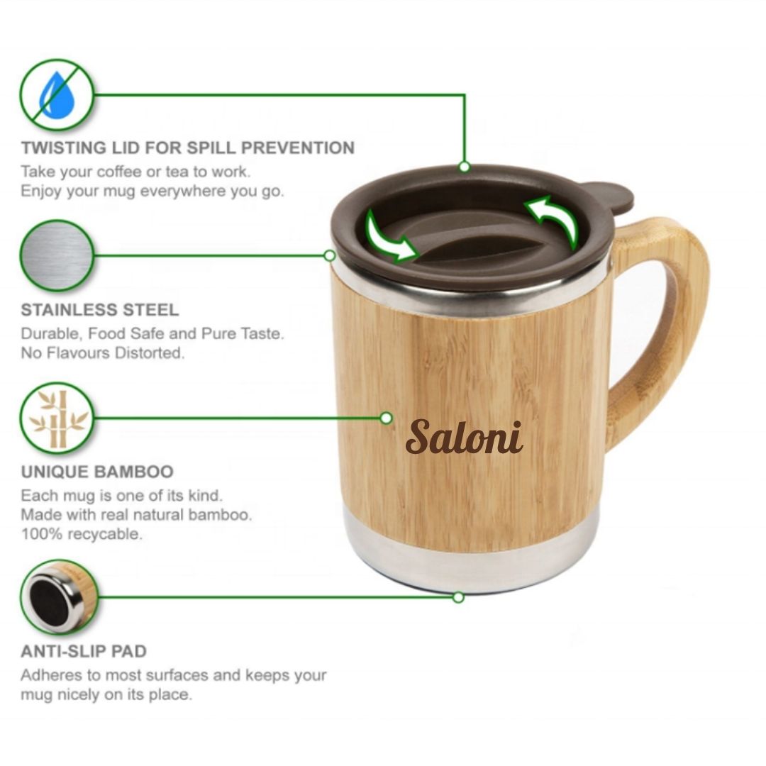 Diwali Gift Hamper with Engraved Bamboo Bottle, Mug and Loyka Cookies