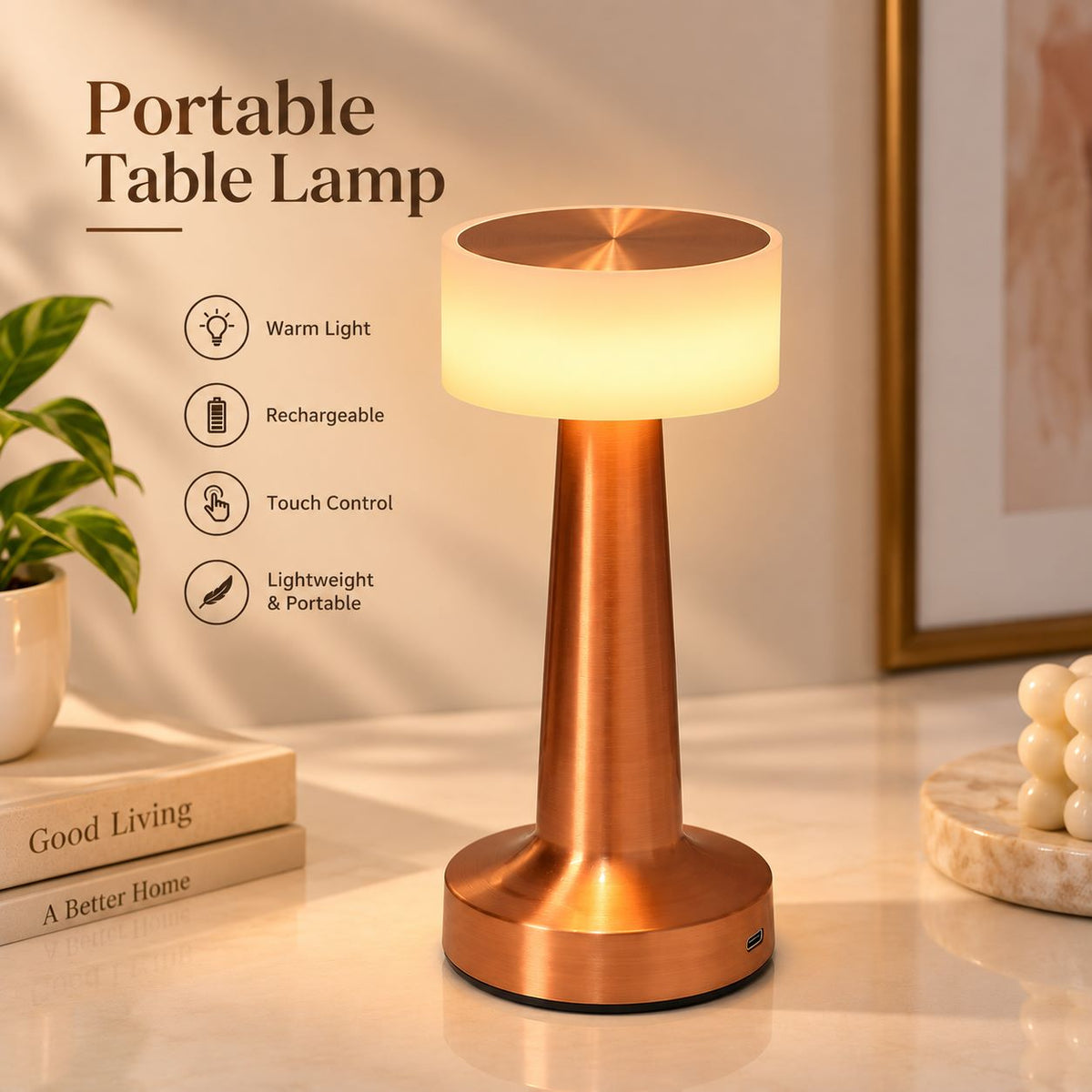 Diwali Gift Hamper with LED Lamp, Copper Bottle and Scented Diffuser