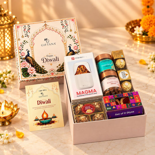 Diwali Gift Hamper with Portronics Magma Humidifier and Ferrero Rocher