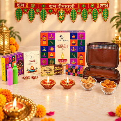 Diwali Gift Hamper with PU Leather Tech Pouch and Ferrero Rocher