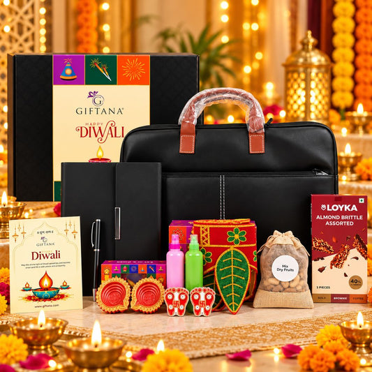 Diwali Gift Set for Professionals with Laptop Bag, Planner Diary and Pen