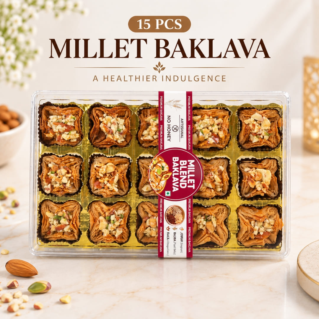Diwali Sweets Hamper with 15 Piece Baklawa and Smoor Truffles