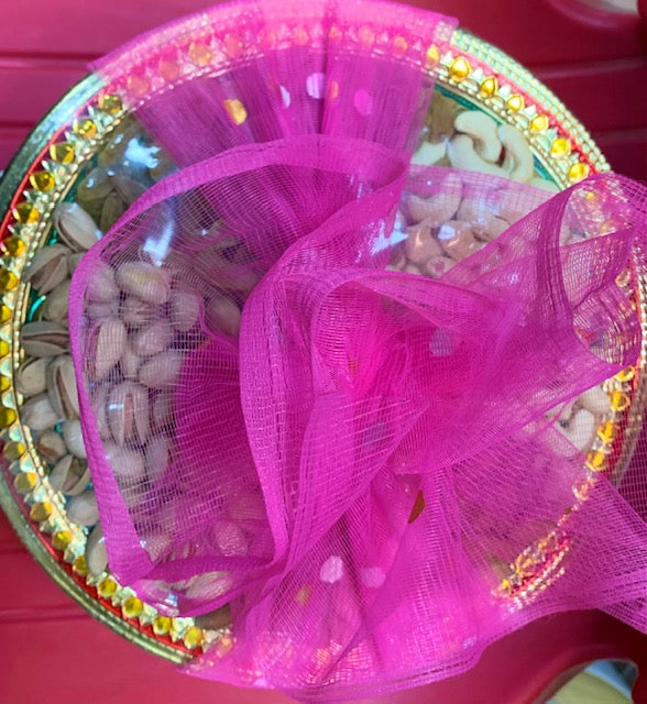 Compact Diwali Dry Fruit Thaal for Staff Gifts, Small 380g