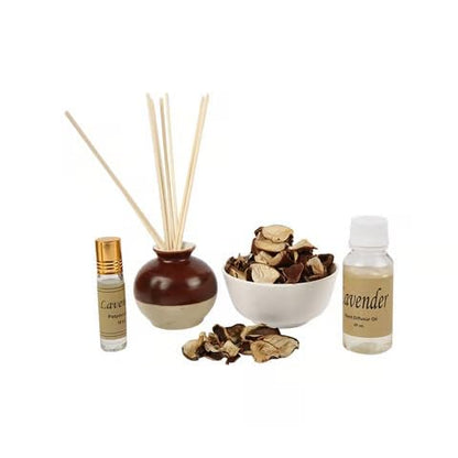 Eco Friendly Diwali Gift Box with Reed Diffuser, Bamboo Mug and Bottle