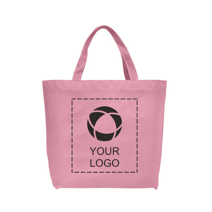 Non-Woven Water Resistant Shopping Tote with Gusset, 13 x 19.5 in, Pink