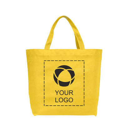 Non-Woven Water Resistant Shopping Tote with Gusset, 13 x 19.5 in, Yellow
