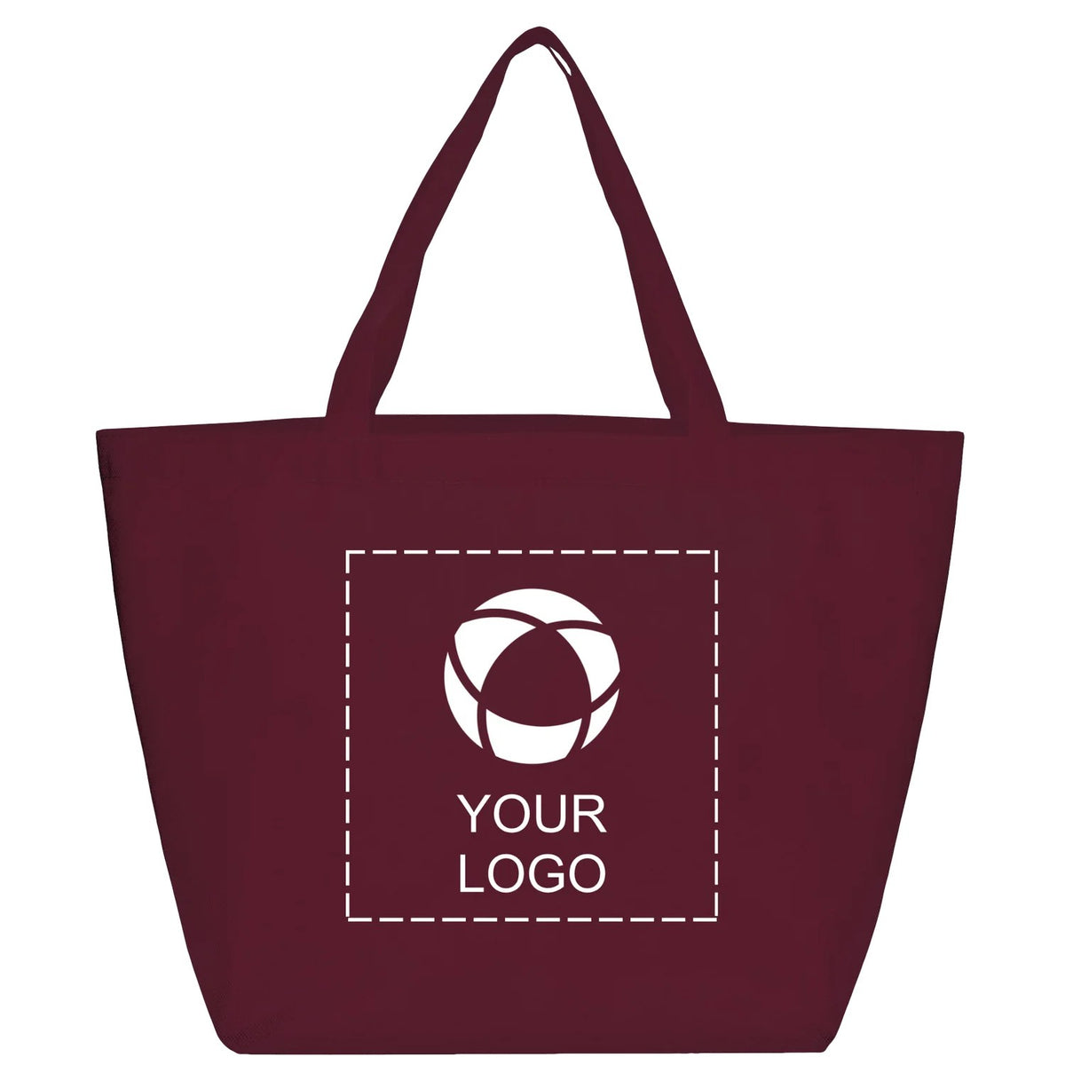 Lightweight 80g Non-Woven Grocery Tote, 13 x 12 x 8.5 in
