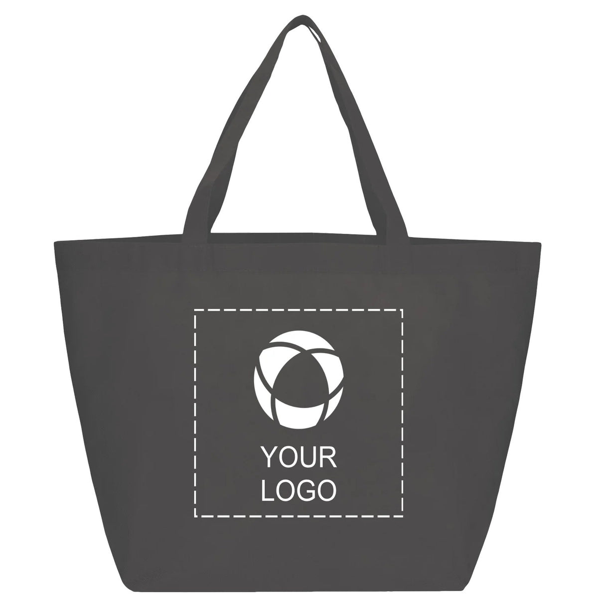 Non-Woven Promotional Tote Bag in 3 Sizes, Up to 13 x 19.5 in, Gray