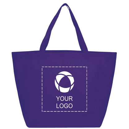 Non-Woven Promotional Tote Bag in 3 Sizes, Up to 13 x 19.5 in, Purple