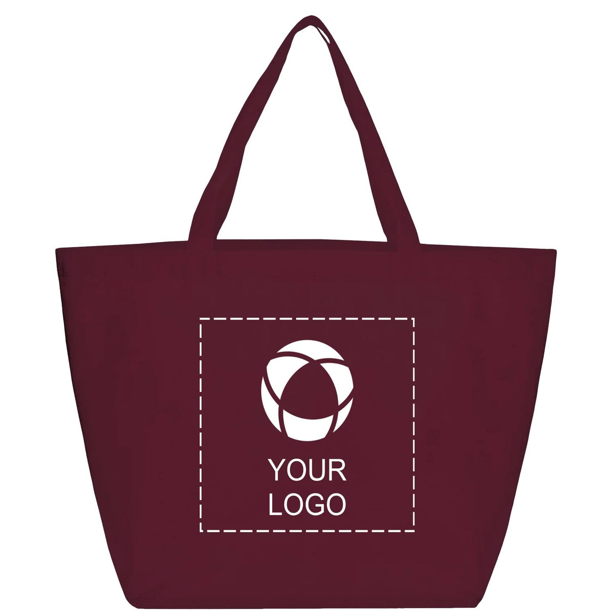 Non-Woven Promotional Tote Bag in 3 Sizes, Up to 13 x 19.5 in, Burgundy