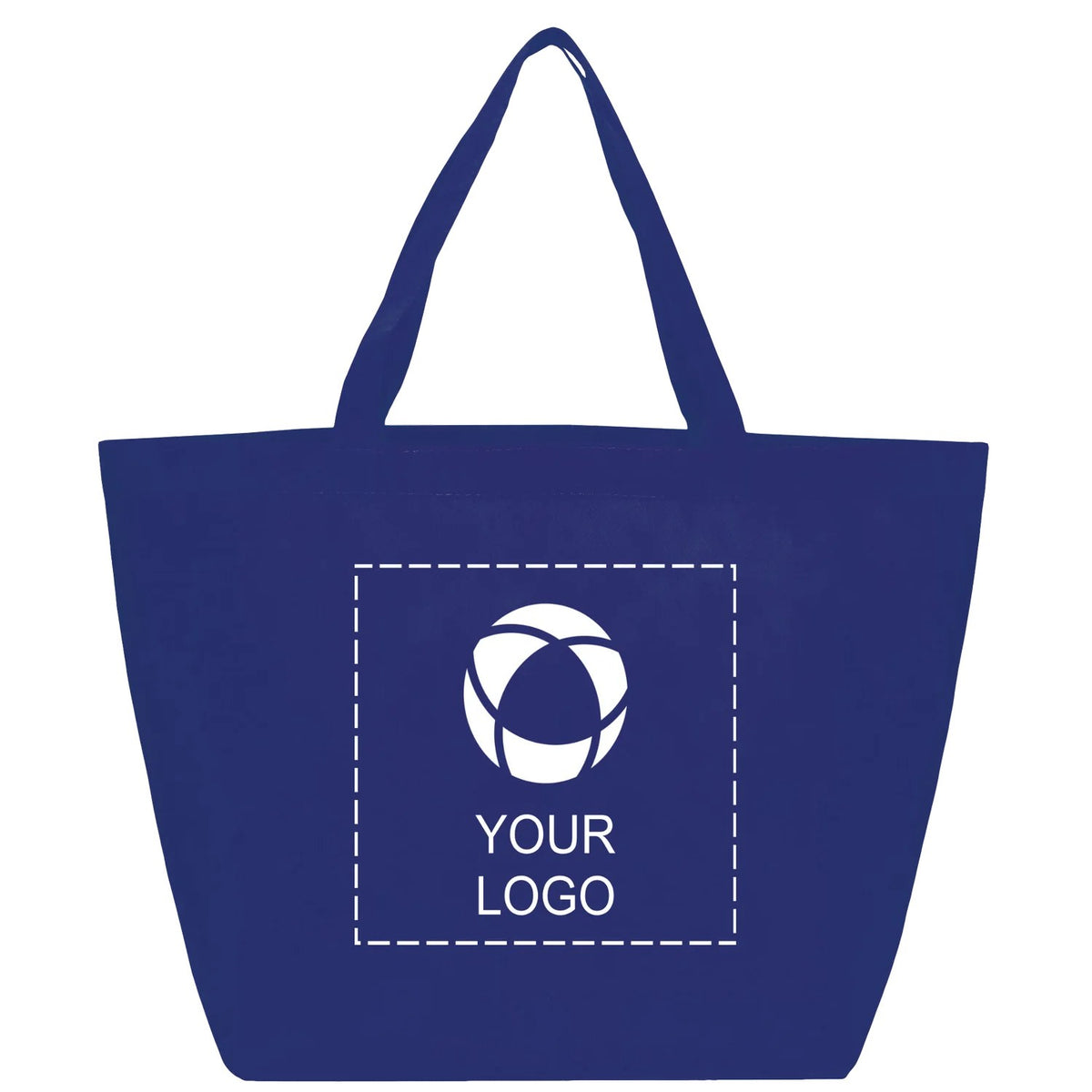 Non-Woven Promotional Tote Bag in 3 Sizes, Up to 13 x 19.5 in, Royal Blue