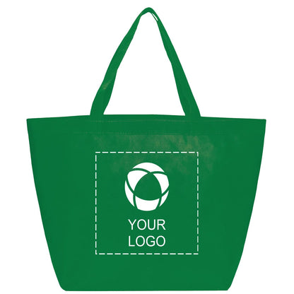 Non-Woven Promotional Tote Bag in 3 Sizes, Up to 13 x 19.5 in, Green
