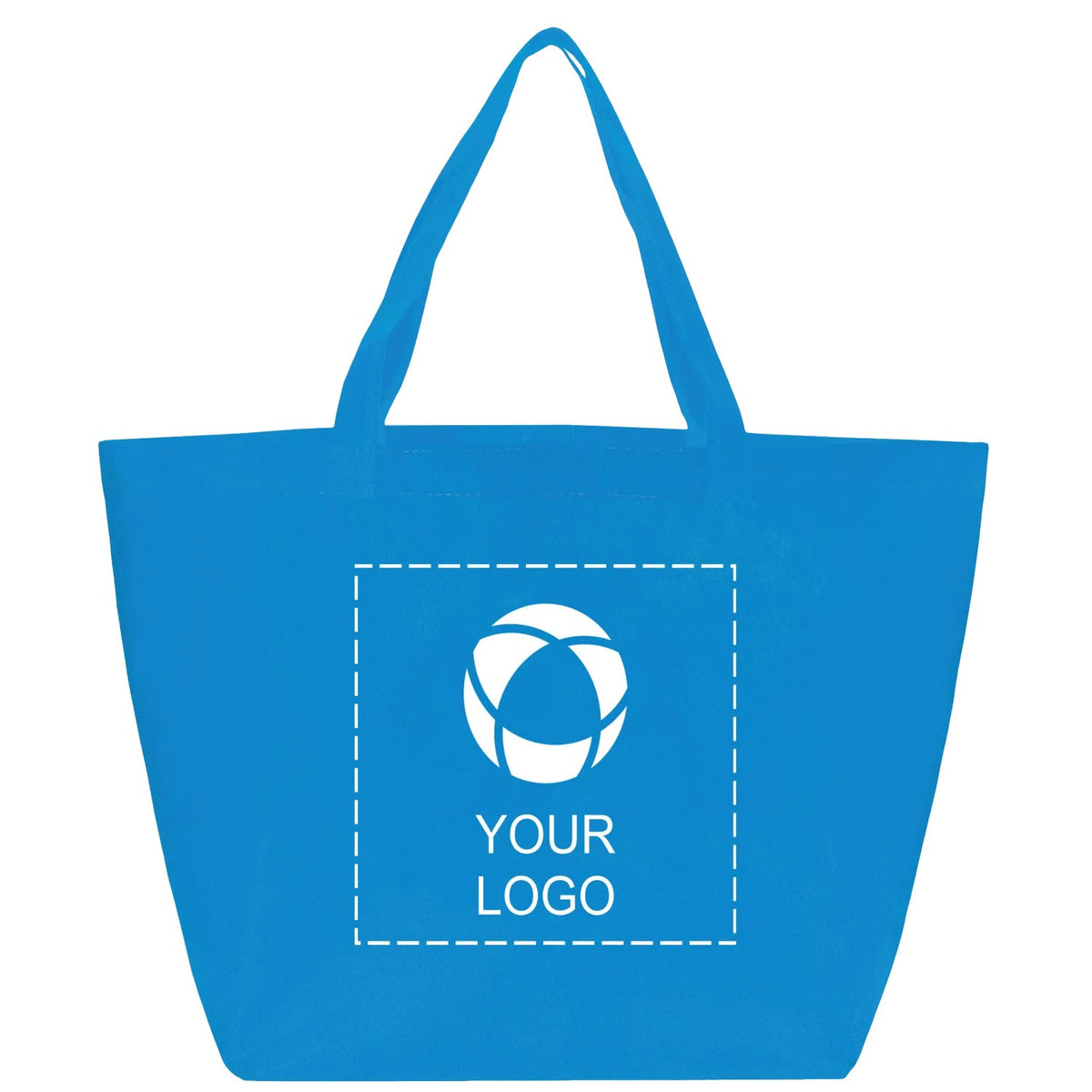 Non-Woven Promotional Tote Bag in 3 Sizes, Up to 13 x 19.5 in, Process Blue