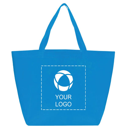 Non-Woven Promotional Tote Bag in 3 Sizes, Up to 13 x 19.5 in, Process Blue