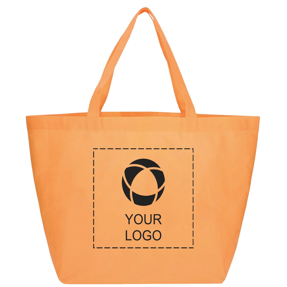 Non-Woven Promotional Tote Bag in 3 Sizes, Up to 13 x 19.5 in, Orange
