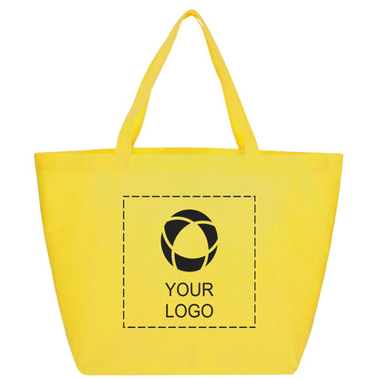 Non-Woven Promotional Tote Bag in 3 Sizes, Up to 13 x 19.5 in, Yellow