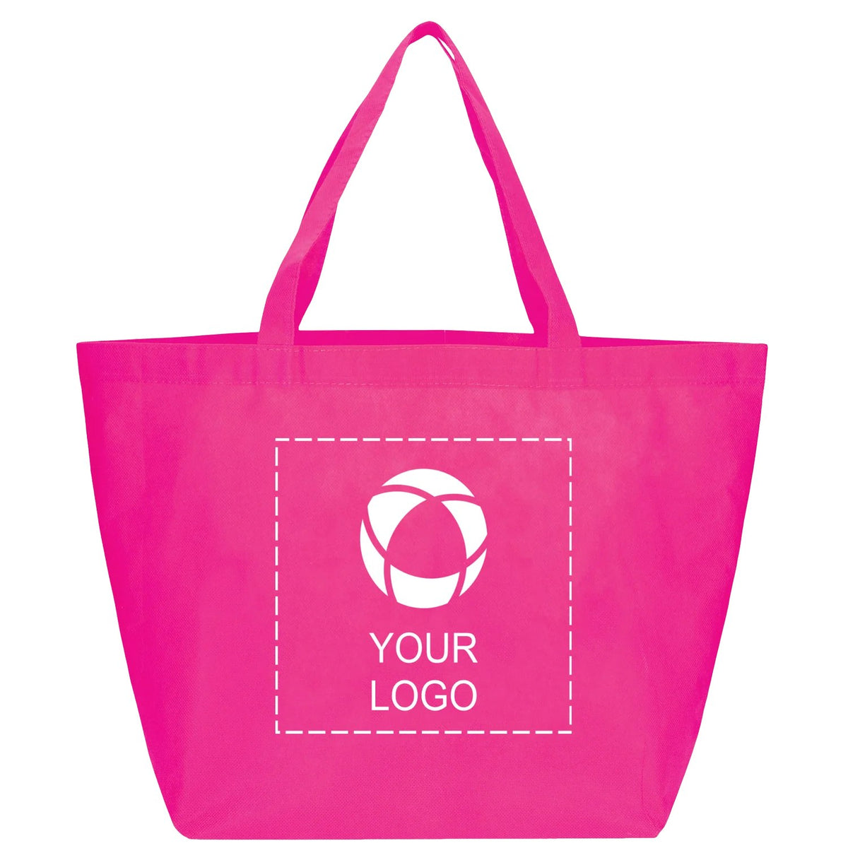 Non-Woven Promotional Tote Bag in 3 Sizes, Up to 13 x 19.5 in, Magenta