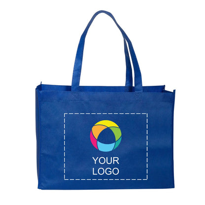 Non-Woven Box Gusset Tote with 22 in Reinforced Handles, 12 x 16 in
