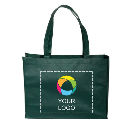 Non-Woven Box Gusset Tote with 22 in Reinforced Handles, 12 x 16 in