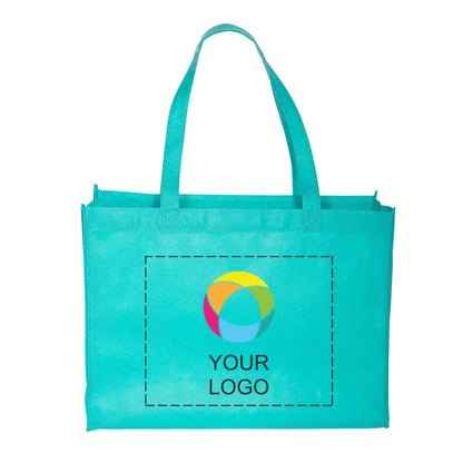 Non-Woven Box Gusset Tote with 22 in Reinforced Handles, 12 x 16 in