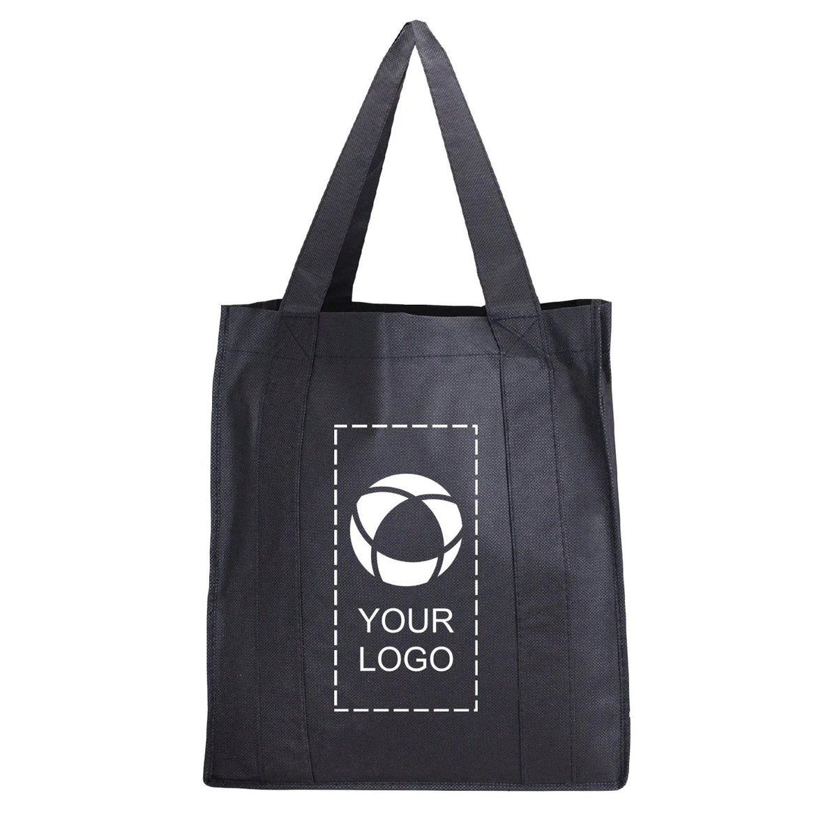 Coated Water Resistant Non-Woven Shopping Tote, 15 x 13 x 10 in