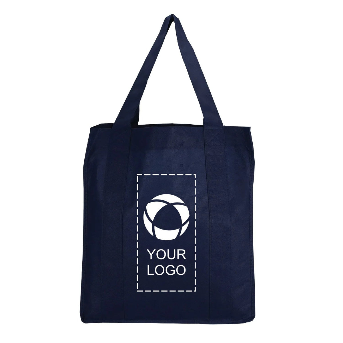 Coated Water Resistant Non-Woven Shopping Tote, 15 x 13 x 10 in
