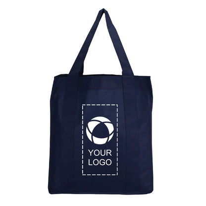 Coated Water Resistant Non-Woven Shopping Tote, 15 x 13 x 10 in