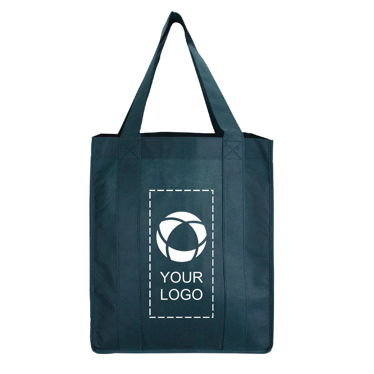 Coated Water Resistant Non-Woven Shopping Tote, 15 x 13 x 10 in