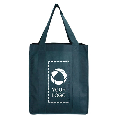 Coated Water Resistant Non-Woven Shopping Tote, 15 x 13 x 10 in