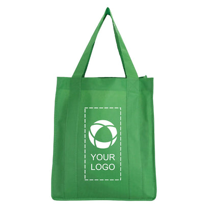 Coated Water Resistant Non-Woven Shopping Tote, 15 x 13 x 10 in