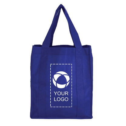 Coated Water Resistant Non-Woven Shopping Tote, 15 x 13 x 10 in