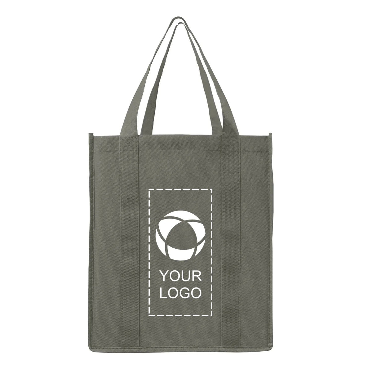 Coated Water Resistant Non-Woven Shopping Tote, 15 x 13 x 10 in