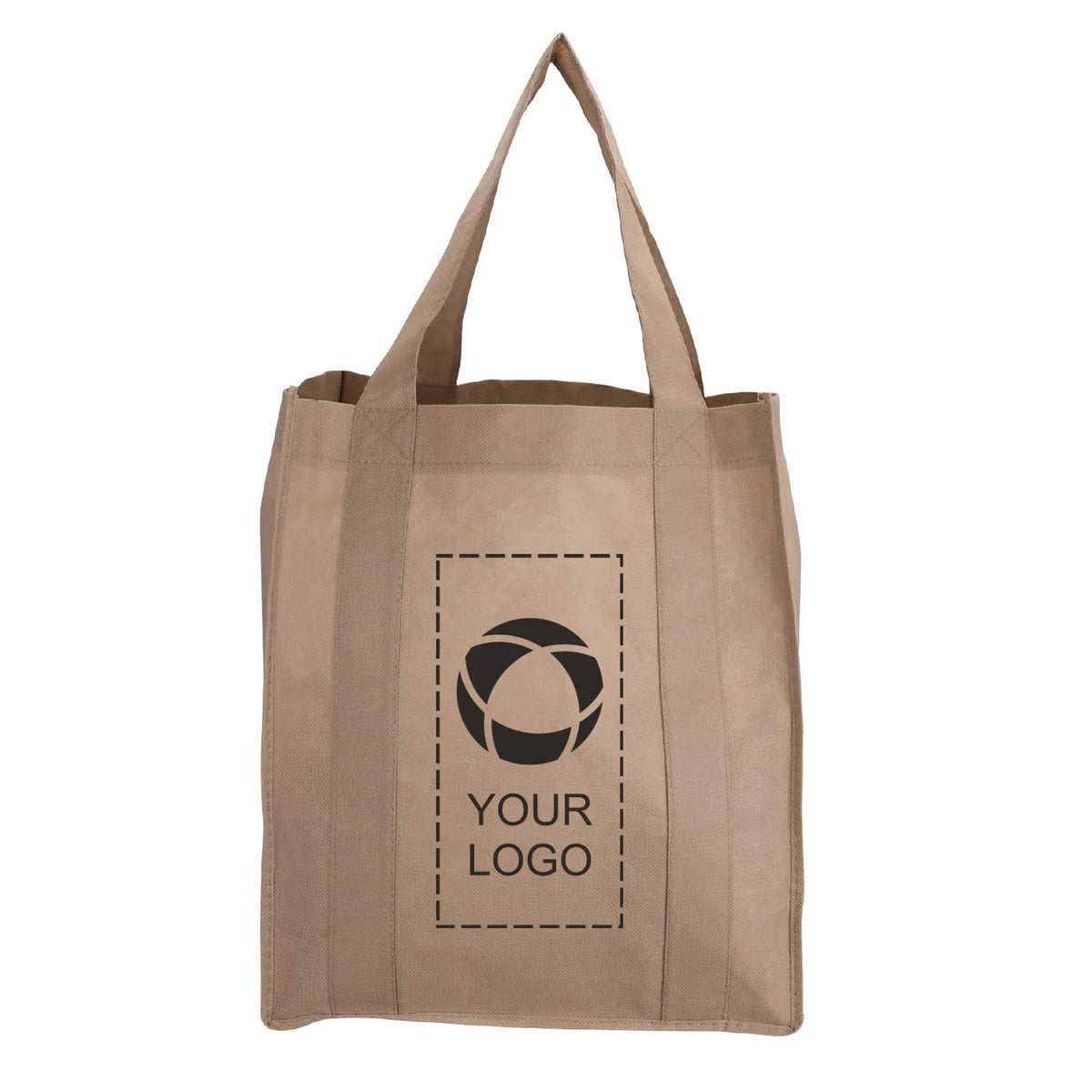 Coated Water Resistant Non-Woven Shopping Tote, 15 x 13 x 10 in