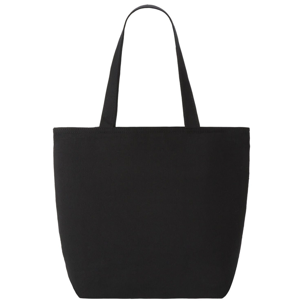 Zippered 8 oz Cotton Canvas Tote with Gusset, 12.4 x 14.2 in