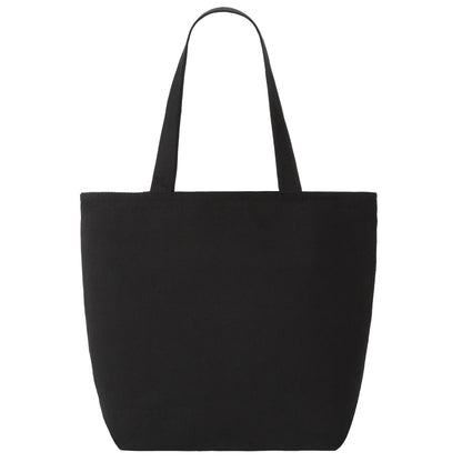 Zippered 8 oz Cotton Canvas Tote with Gusset, 12.4 x 14.2 in