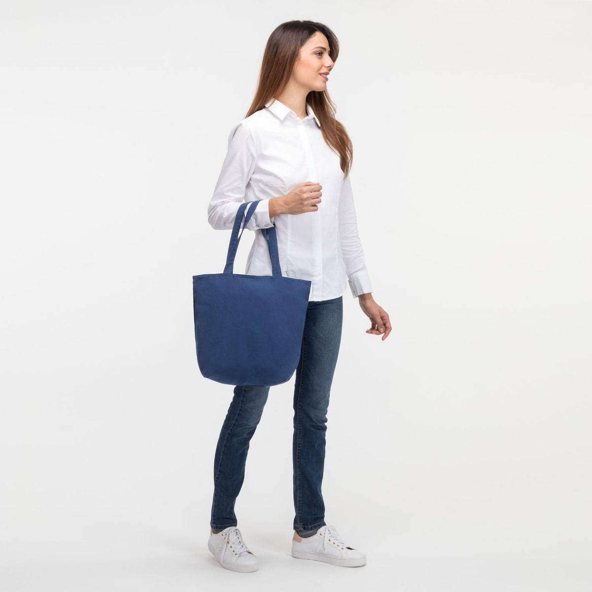 Zippered 8 oz Cotton Canvas Tote with Gusset, 12.4 x 14.2 in
