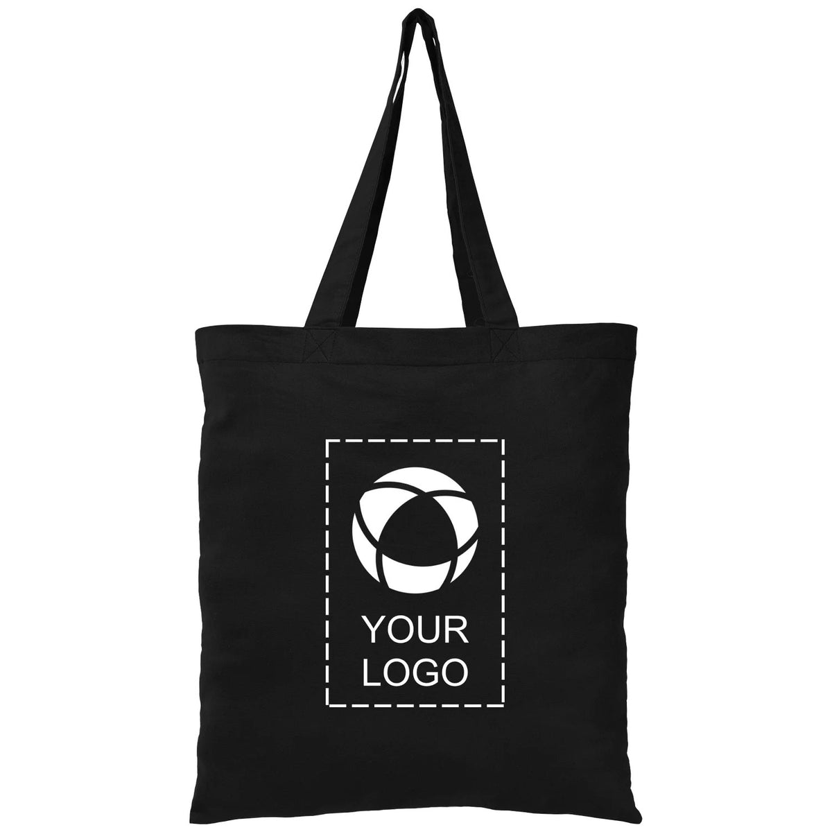 Wholesale 100% Cotton Tote Bag with Long Handles, 16.5 x 15 in