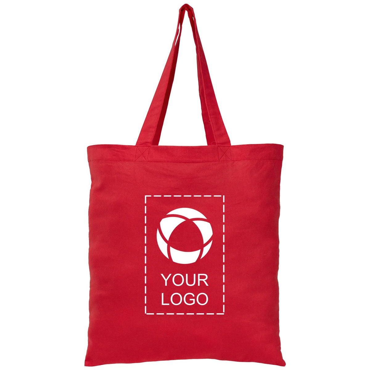 Wholesale 100% Cotton Tote Bag with Long Handles, 16.5 x 15 in