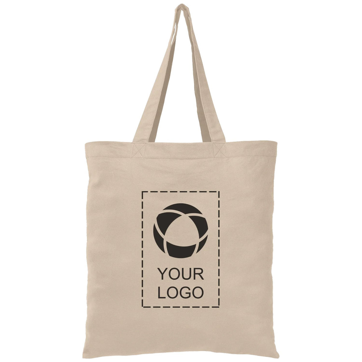Wholesale 100% Cotton Tote Bag with Long Handles, 16.5 x 15 in