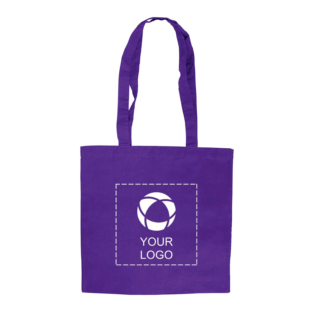 Lightweight 4 oz Cotton Canvas Tote Bag with Drop Handles, 15 in Wide