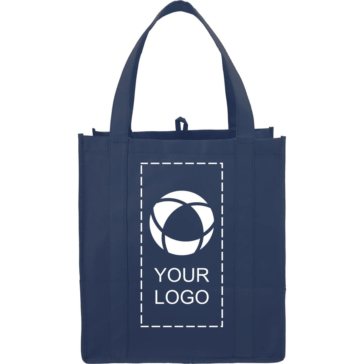 80 GSM Non-Woven Shopping Tote with Bottom Board, 14.5 x 13 x 10 in
