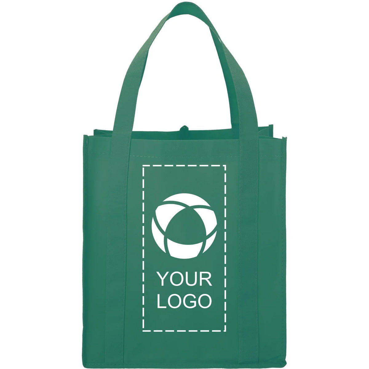 80 GSM Non-Woven Shopping Tote with Bottom Board, 14.5 x 13 x 10 in