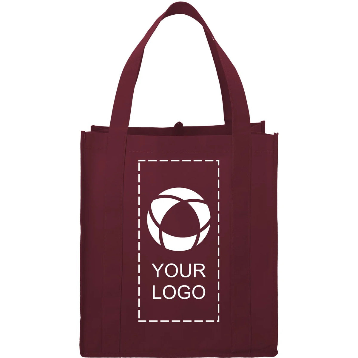 80 GSM Non-Woven Shopping Tote with Bottom Board, 14.5 x 13 x 10 in